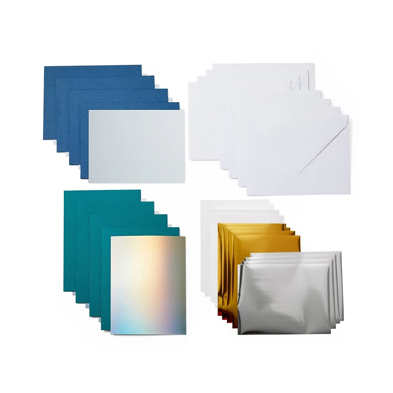 Cricut Joy™ A6 Foil Transfer Insert Cards, Blue Lagoon Sampler