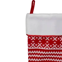 21.5" Alpine Chic Knit Snowflake Stocking