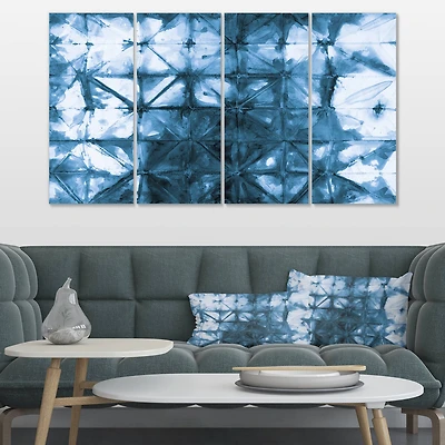 Designart - Indigo watercolor geometrical III