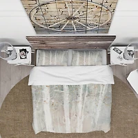 Designart 'A Woodland Walk into the Forest V' Farmhouse Bedding Set