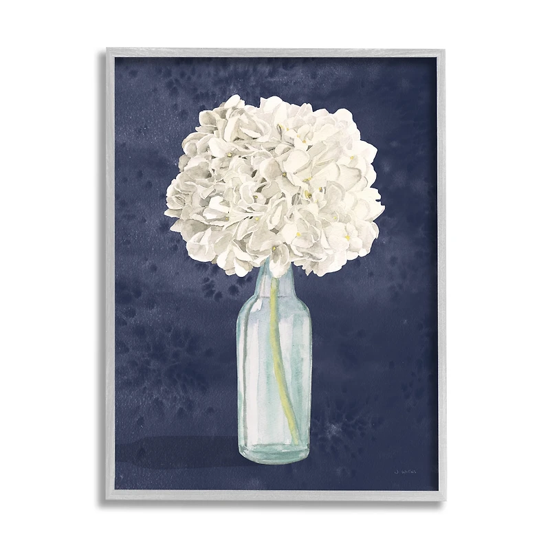 Stupell Industries White Floral Bouquet In Bottle Painting Framed Wall Art