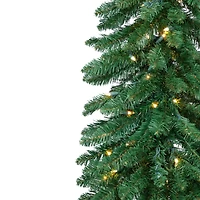6ft. Pre-Lit Alpine Artificial Christmas Tree, Clear Lights