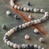 Pink Zebra Matte Round Beads, 4mm by Bead Landing™