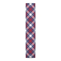 Patriotic Argyle Pattern Poly Twill Table Runner
