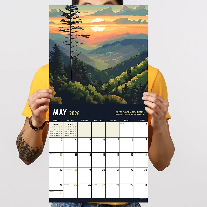2026 National Parks-Art Wall Calendar