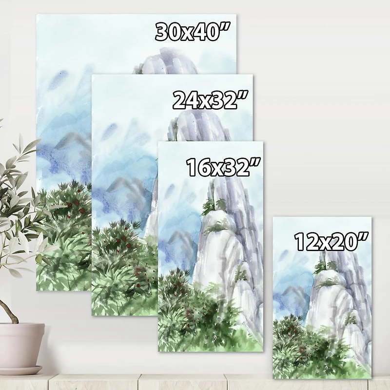 Designart - Mountain Top In The Clouds