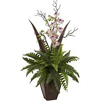 Fern & Orchid Floral Arrangement