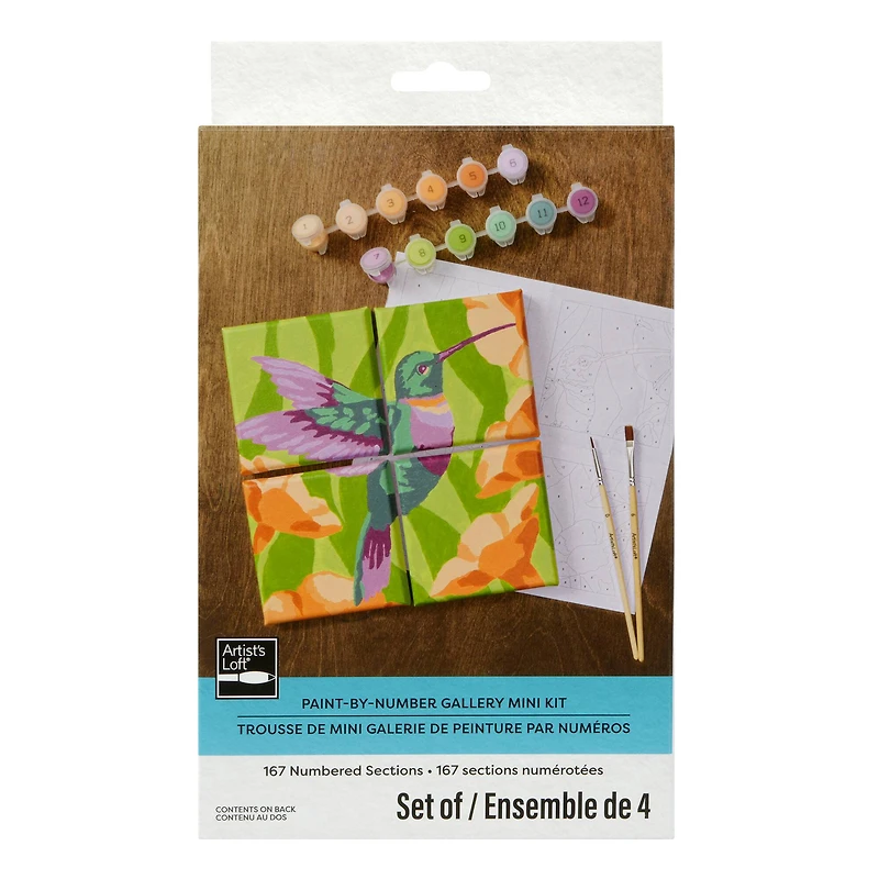 Hummingbird Paint-by-Number Gallery Mini Kit by Artist's Loft®