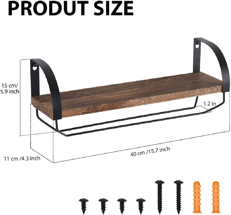 Wall Mounted Wood Wine Rack