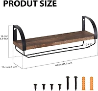 Wall Mounted Wood Wine Rack