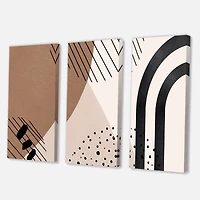 Designart - Abstract Shapes in Terracotta and Ivory Shapes I