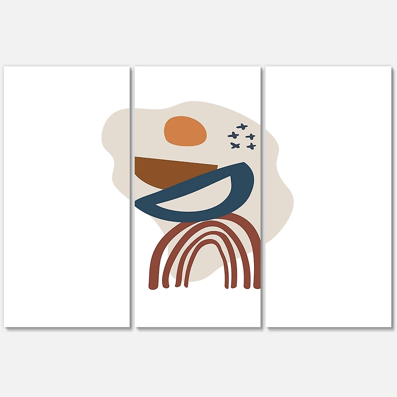 Designart - Elementary Shapes In Terracotta Tones I