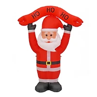First Traditions™ 7ft. Red Inflatable Blow Up Santa with 3 Warm White UL LED Lights