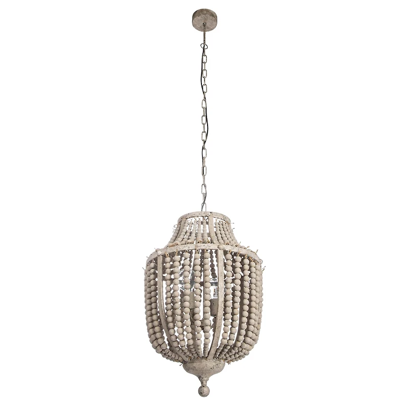Hello Honey® Metal Chandelier with Wood Beads