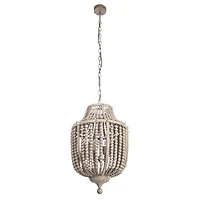 Hello Honey® Metal Chandelier with Wood Beads
