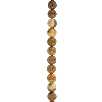 Brown Picture Jasper Round Beads by Bead Landing