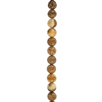Brown Picture Jasper Round Beads by Bead Landing