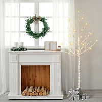 6ft. Pre-Lit White Artificial Twig Christmas Tree, White Lights, 2ct.