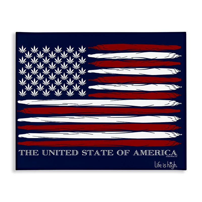 Stupell Industries Herb America Flag Canvas Wall Art