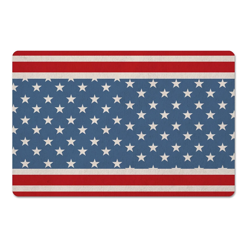 Designs Direct Red & Blue Stars & Stripes Floor Mat