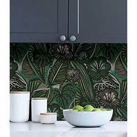 NuWallpaper Greens Lotusland Peel & Stick Wallpaper