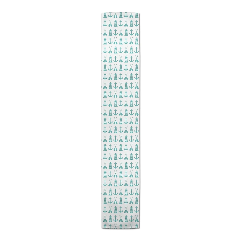 Nautical Icons Indoor/Outdoor Table Runner