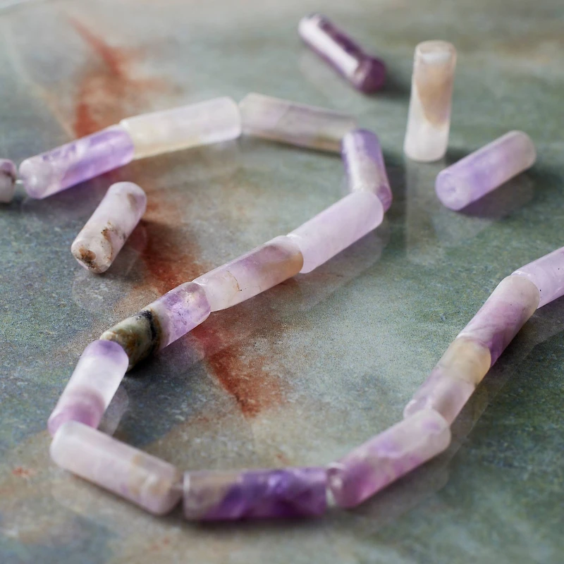 Amethyst Tube Beads, 13mm by Bead Landing™