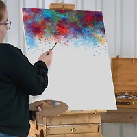 Pacific Arc French Box Bamboo Studio Easel with Storage