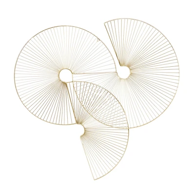 CosmoLiving by Cosmopolitan Gold Circle Contemporary Wall Décor