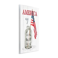 Stupell Industries America My Home Sweet Home Patriotic Country Flag Wall Plaque Art