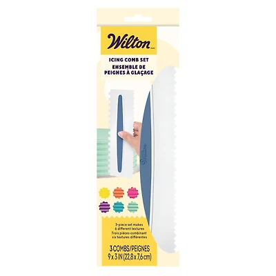 Wilton™ 3-Piece Icing Smoother Comb Set