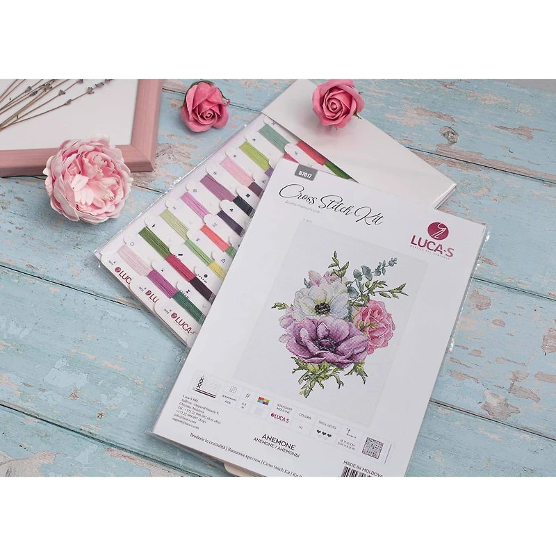 Luca-S Anemone Counted Cross Stitch Kit