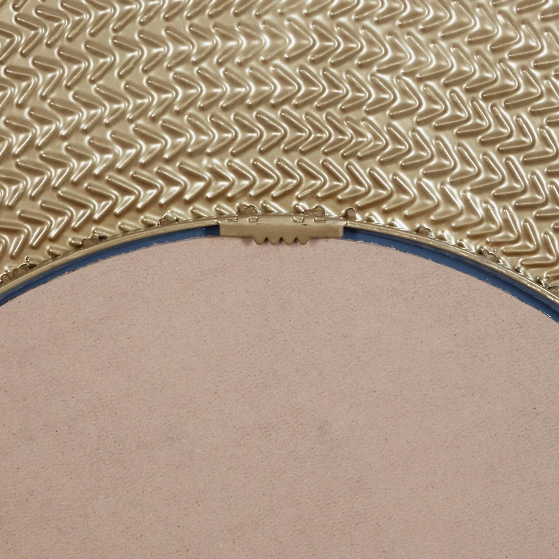 36" Gold Metal Contemporary Wall Mirror