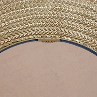 36" Gold Metal Contemporary Wall Mirror