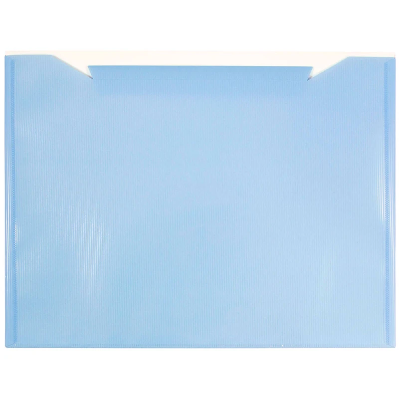 JAM Paper 9.75" x 13" Two-Tone Light Blue Plastic Button & String Tie Closure Envelopes, 12ct.