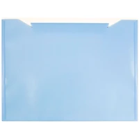 JAM Paper 9.75" x 13" Two-Tone Light Blue Plastic Button & String Tie Closure Envelopes, 12ct.