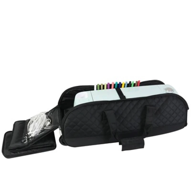 Everything Mary Black Rolling Craft Tote for Cricut, Brother, & Silhouette Machines