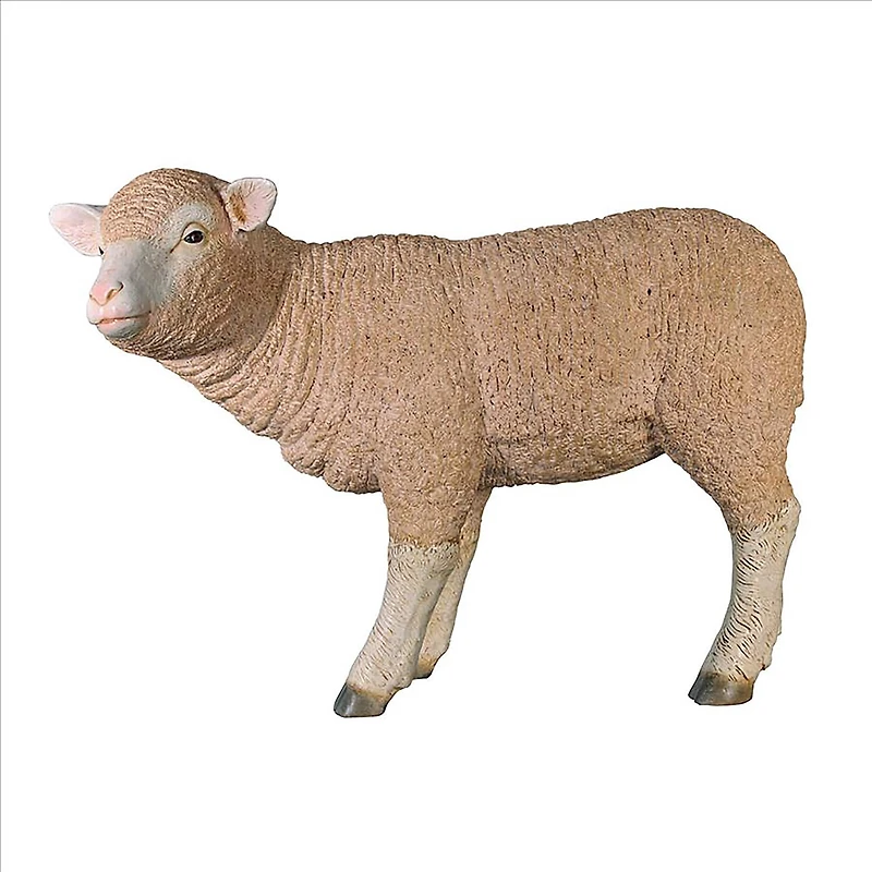 Design Toscano 24.5" Merino Ewe Life-Size Standing Lamb Statue
