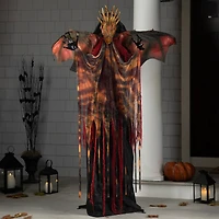 Lighted and Animated Standing Dragon Man with Sound Halloween Figure - 5.75'