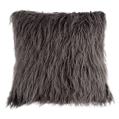 Hastings Home Mongolian Faux Fur Pillow