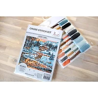 Luca-S Snowy Cabin Counted Cross Stitch Kit