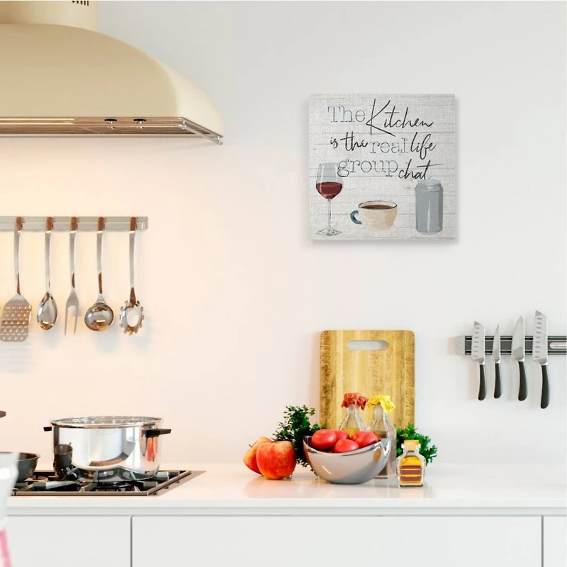 Stupell Industries The Kitchen Group Chat Canvas Wall Art