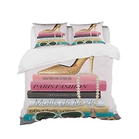Designart 'Paris Glamourous Gold Style IV' Teenage Bedding Set