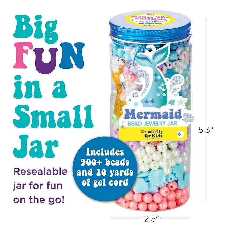 Creativity for Kids® Mermaid Bead Jewelry Jar