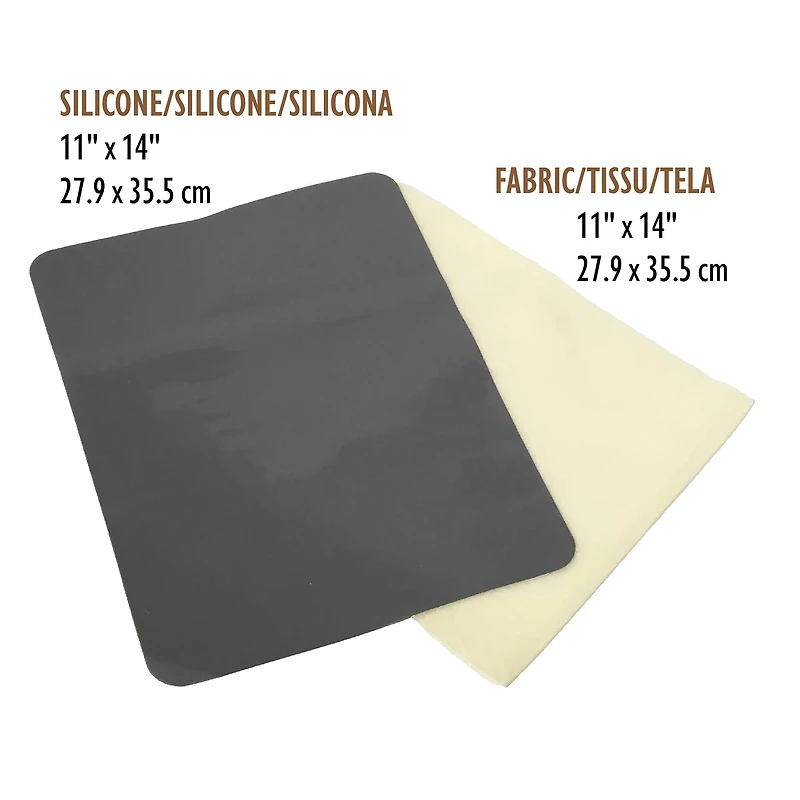 The Beadsmith® BASIC elements™ 11" x 14" Silicone & Fabric Craft Mat Set