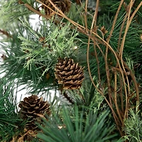 2ft. Pre-Lit Country Mixed Pine Artificial Christmas Wall Tree, Clear Lights