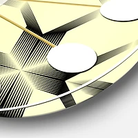 Designart 'Oriental Ornament. Flower Pattern Mid-Century Modern Wall Clock