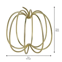 7.5" Gold Metal Pumpkin Tabletop Décor by Ashland®