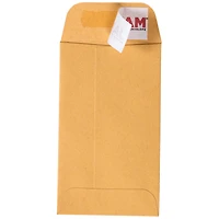 JAM Paper Brown Kraft Manila #4 Coin Business Commercial Envelopes with Peel & Seal Closure