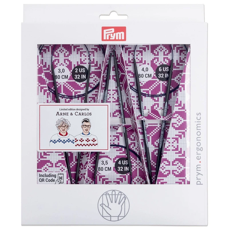 Prym® 32" Limited Edition Arne & Carlos Carbon Circular Knitting Needles Set